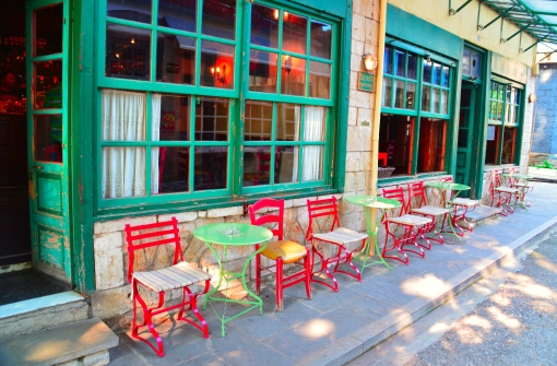 Typical cafe in the city